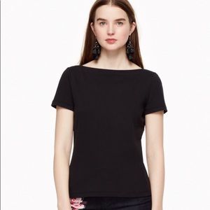 NWT Kate Spade Essential Tee - Medium - Black